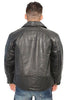 MEN'S CLASSIC TERMINATOR STYLE LEATHER JACKET W/DIAGONAL ZIP GREAT PRICE