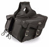 2 PC. WATERPROOF PVC MOTORCYCLE BRAIDED SADDLEBAG TWO STRAPS HEAT RESISTANT
