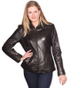 WOMEN'S SCUBA FRONT ZIPPER LEATHER JACKET NEW ZEALAND LAMB SKIN VERY SOFT