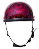 MOTORCYCLE RIDERS EAGLE BURGANDY SKULL GRAVEYARD HALF HELMET NOT DOT GR8 PRICE