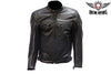 Men's Motorcycle High Visibility Scoter leather jacket very soft leather