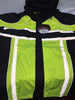 MOTORCYCLE MOTORBIKE RAIN GEAR MEN'S RAIN SUIT BLK&NEON GREEN WATERRESISTANT