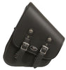 MOTORCYCLE MEDIUM SWING ARM SADDLEBAG TWO STRAP WITH BUFFALO NICKEL LEFT SIDE