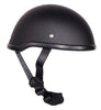 MOTORCYCLE FLAT BLACK SKULL CAP NOVELTY HELMET BLACK W/CHIN STRAP GREAT PRICENEW