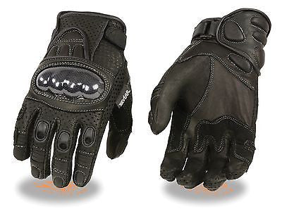 MEN'S PERFORATED PANELS W/HARD CARBON KNUCKLES & GEL PALM KNOCK OUT GLOVE