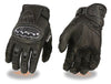 MEN'S PERFORATED PANELS W/HARD CARBON KNUCKLES & GEL PALM KNOCK OUT GLOVE