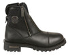 MEN'S MOTORBIKE SUPER CLEAN DOUBLE SIDED ZIPPER ENTRY LEATHER BOOT