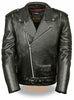 MEN'S MOTORCYCLE COWHIDE CLASSIC M/C JACKET POLICE TERMINATOR STYLE