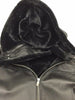 MEN'S BOMER FUR LINNING REALLEATHER JACKET WITH REMOVABLE HOOD VERY SOFT LEATHER