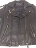 WOMEN'S SHORT MOTORCYCLE LOOK JACKET W/QUILTED LOOK W/DIAGONAL ZIP VERY SOFT