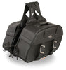 MOTORCYCLE 2PC WATERPROOF PLAIN ZIPOFF PVC THROWOVER ROUNDED SADDLEBAG 15*10*6