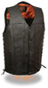 MEN'S MOTORCYCLE SIDE LACE VEST WITH 2 GUN POCKETS
