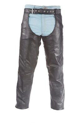 MEN'S MOTORCYCLE RIDERS CLASSIC LEATHER CHAP GREAT PRICE