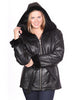 WOMEN'S PARKA GENIUNE LEATHER BUTTERSOFT FULLY LINED FUR WITH HOOD SOFT NEW 