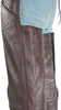MEN'S MOTORCYCLE RIDERS BRN CLASSIC LEATHER CHAP WITH STRETCH ELASTIC UPTO 6XL