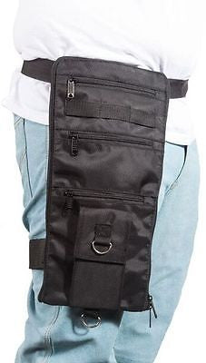 MOTORCYLE RIDING THIGH TEXTILE FANNY PACK WITH MANY POCKETS & GUN POCKET NEW
