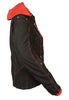 WOMEN'S MOTORCYCLE RIDING BLK/RED TEXTILE JACKET W/REFLECTIVE TRIBAL DETAIL