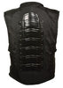 MEN'S BIKER UPDATED BLACK SWAT TEAM STYLE TEXTILE MOTORCYCLE VEST NEW
