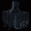 MOTORCYCLE 2PC WATERPROOF STRIAGHT DROP ZIPOFF TRIPLE STRAP THROWOVER SADDLEBAG