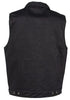 Men's Jean Style with Shirt Collar blk denim motorcycle vest w/2 gun pockets