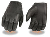 MEN'S POLICE STYLE UNLINED DRIVING GLOVES DEERSKIN LEATHER W/CINCH WRIST BLK NEW