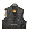 MEN'S SON OF ANARCHY BLACK CANVAS MOTORCYCLE VEST 2 GUN POCKETS W/NOZZLESTRAP