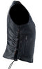 WOMEN'S MOTORCYCLE RIDERS ZIPPER STUDDED VEST W/2 GUN POCKETS W/SIDE LACES