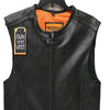 MEN'S MOTORCYCLE SPEEDSTER CLUB SWAT STYLE VEST W/2 GUN POCKETS