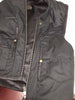 MEN'S BIKER SWAT UPDATED TEAM STYLE LEATHER BIKER VEST WITH SINGLE PANEL BACK