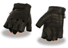 MEN'S PERFORATED FULL PIECE FINGERLESS W/GEL PADDED PALM & KNUCLE HOLES VERYSOFT