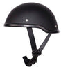 MOTORCYCLE FLAT BLACK SKULL CAP NOVELTY HELMET BLACK W/CHIN STRAP GREAT PRICENEW