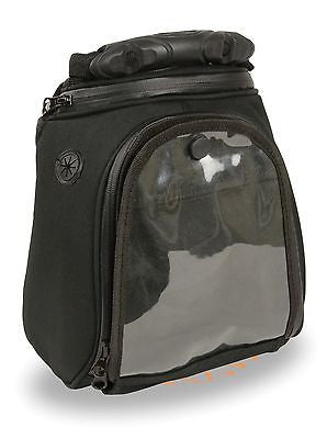 MOTORCYCLE SMALL MAGNETIC NYLON TANK BAGW/DOUBLE ACESS ZIPPERS WATERPROOF