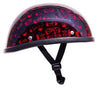MOTORCYCLE RIDERS EAGLE BURGANDY SKULL GRAVEYARD HALF HELMET NOT DOT GR8 PRICE