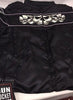 WOMEN'S REFLECTIVE SKULL MOTORCYCLE TEXTILE CROSSOVER SCOOTER JACKET NEW BLACK