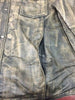 Men's Light weight distressed brn leather shirt with 2 Gun pockets inside