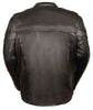 MEN'S MOTORCYCLE BLK SPORTY SCOOTER JACKET WITH 2 GUN POCKETS INSIDE NAKED COW
