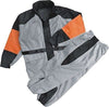 MOTORCYCLE MOTORBIKE RAIN GEAR MEN'S RAIN SUIT WATERPROOF LIGHTWEIGHT GREY ORNGE