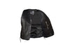 MEN'S MOTORCYCLE POW MIA EMBOSSED FRONT BACK SIDE LACE LEATHER VEST SOFT LEATHER