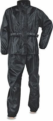 MOTORCYCLE MOTORBIKE RAIN GEAR WOMENS RAIN SUIT WATERPROF LIGHTWEIGHT BLK