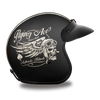Mens Motorcycle Biker Light weight DOT Dull Finish Daytona Cruiser with Flying Ace Graphic