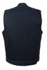 MEN'S SON OF ANARCHY BLUE DENIM MOTORCYCLE VEST 1 GUN POCKET INSIDE