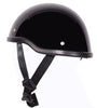 MOTORCYCLE GLOSS BLACK SKULL CAP NOVELTY HELMET BLACK NOT W/CHIN STRAP NOT DOT
