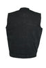 MEN'S SON OF ANARCHY BLACK DENIM COLLAR VEST W/ 2 GUN POCKETS W/HOLSTERS ZIPPER