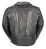 MEN'S CLASSIC TERMINATOR STYLE LEATHER JACKET W/DIAGONAL ZIP GREAT PRICE