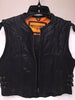 WOMEN'S MOTORCYCLE RIDING LEATHER VEST W/SIDE BUCKLES AND CENTER ZIPPER COW NEW