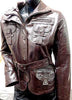 WOMEN'S LEATHER MILITARY STYLE GENUINE BUFFALO LEATHER JACKET GREAT PRICE