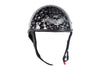 Motorcycle Shiny Blk/Gloss Finish DOT approved Skull Graphic helmet