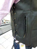 Men's 10 Pocket Real Leather vest with side laces & 2 Gun pockets