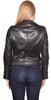 WOMEN'S GENUINE LEATHER JACKET DOUBLE ZIPPER BUTTER SOFT TERMINATOR STYLE