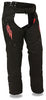 Motorcycle women's light weight reflective red wing and rivet detailing chap
